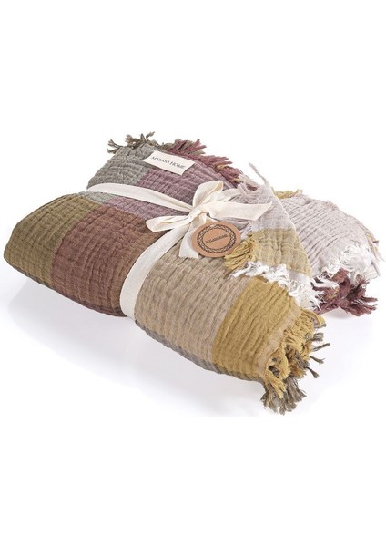 Mylasahome %100 Pamuk Ekose Desenli Çok Amaçlı Koltuk Şalı 130 x 170 (Kırlentsiz) fırsatları