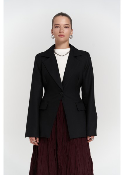 Lecco Dar Kesim Siyah Blazer