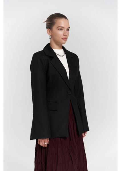 Lecco Dar Kesim Siyah Blazer fırsatları