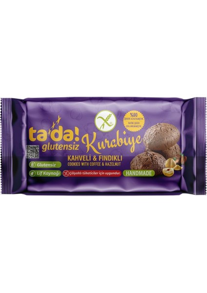 Glutensiz Kahveli ve Fındıklı Kurabiye 75 gr