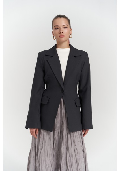 Lecco Dar Kesim Antrasit Blazer