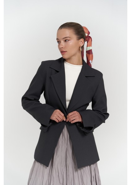 Lecco Dar Kesim Antrasit Blazer modelleri