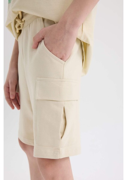 Erkek Çocuk Beli Lastikli Kargo Cepli Şort B5868A825HS indirimleri