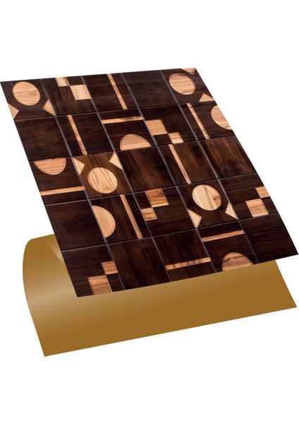 Kendinden Yapışkanlı Ahşap 001 Desenli Pvc Karo 30X30 cm (33 Adet) 3 M2