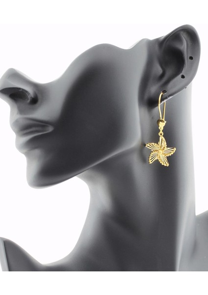 Çiçek Sallantılı Altın Küpe / 22 Ayar modelleri