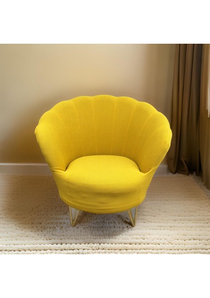 Papatya Tekli Koltuk Örtüsü Berjer Koltuk Kılıfı