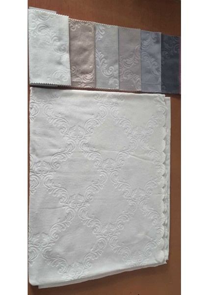 Damarlı Koltuk Örtüsü Ekru Krem Renk 170 x 210