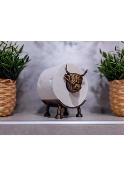 FORMISTA3D Boğa Tuvalet Kağıdı Tutucu
