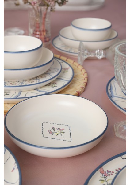 Floral Waves Yemek Takımı 24 Parça 6 Kişilik 22668-71