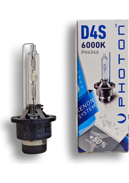Photon D4S Xenon Ampul 6000 Kelvin %50 Fazla Işık 42V 35W (Beyaz)