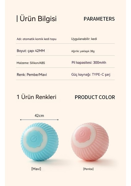 Akıllı Yuvarlanan Top Kendi Kendini Iyileştiren Isırmaya Dayanıklı Sıkıcılığı Giderici Top Kedi (Yurt Dışından) modelleri