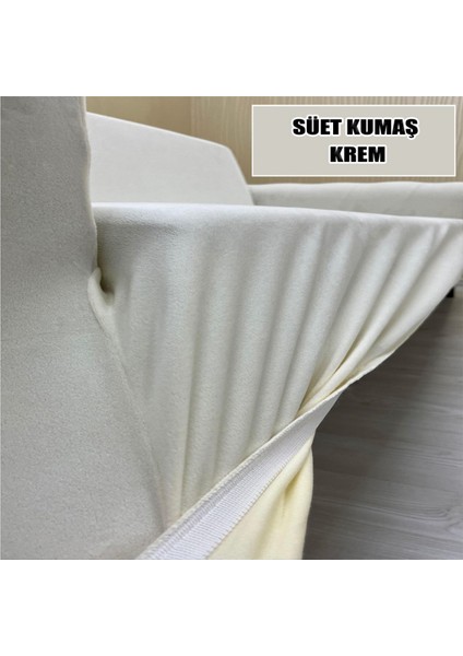 Süet Detaylı Angora Kumaş Üçlü & Çekyat Koltuk Kılıfı modelleri