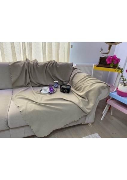 Kumbeji Kaymaz Çift Taraflı Kullanım Mat Şönil Koltuk Çekyat Örtüsü