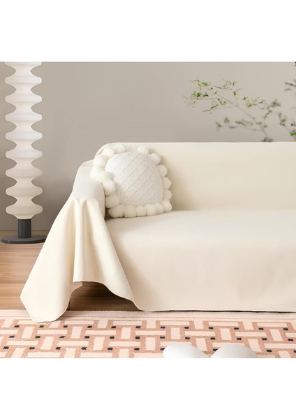 120X180 cm Berjer Tekli Koltuk Pamuklu Sade Düz Buldan Keten Çekyat - Koltuk Örtüsü