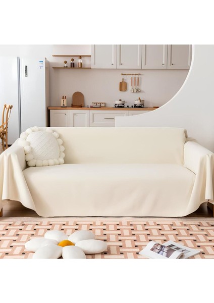 120X180 cm Berjer Tekli Koltuk Pamuklu Sade Düz Buldan Keten Çekyat - Koltuk Örtüsü