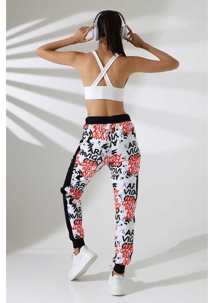 Kadın Karışık Desenli Slim Sokak Stili Eşofman Altı Ck 214 modelleri