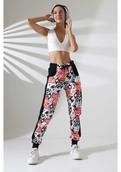 Kadın Karışık Desenli Slim Sokak Stili Eşofman Altı Ck 214 indirimleri