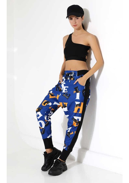 Kadın Karışık Desen Yarım Şalvar Sokak Stili Eşofman Altı Lz 001 fiyatları