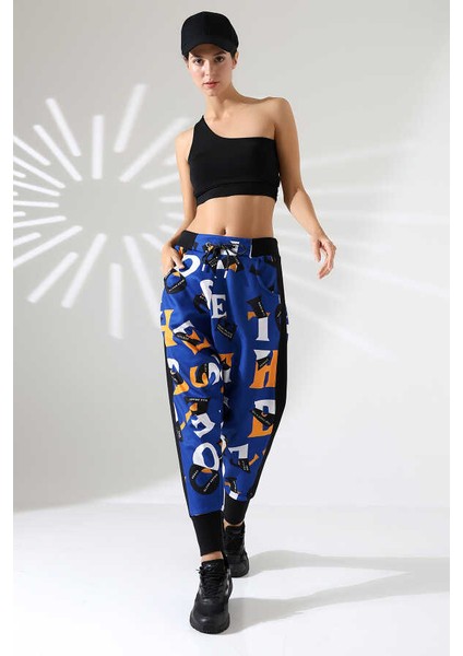 Kadın Karışık Desen Yarım Şalvar Sokak Stili Eşofman Altı Lz 001 indirimleri