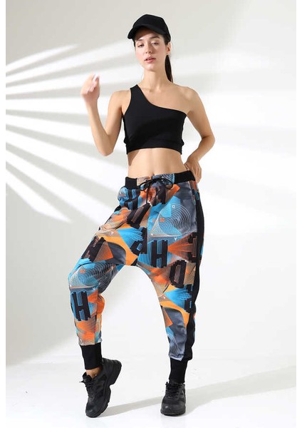 Kadın Karışık Desenli Hiphop Sokak Stili Eşofman Altı Tt 801 modelleri