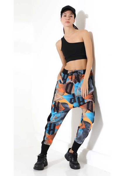 Kadın Karışık Desenli Hiphop Sokak Stili Eşofman Altı Tt 801 indirimleri