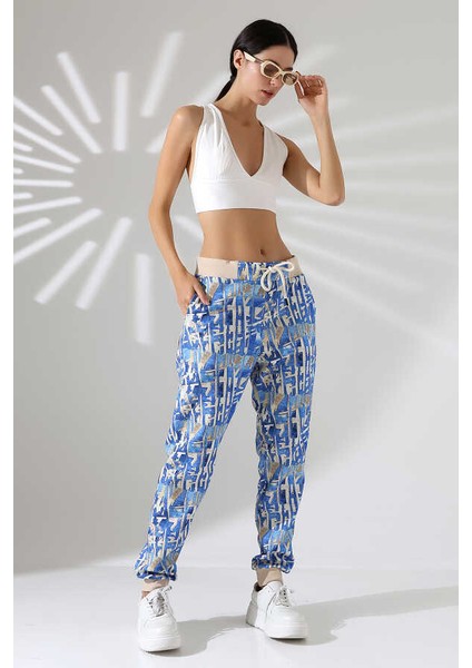 Kadın Karışık Desenli Slim Sokak Stili Eşofman Altı Ck 209 fırsatları