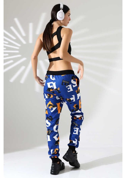 Kadın Karışık Desen Jogger Lastik Paça Sokak Stili Slim Eşofman Altı Ck 207 fiyatları