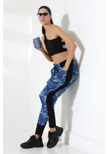 Kadın Karışık Desen Yarım Şalvar Sokak Stili Eşofman Altı Lz 003 modelleri