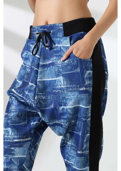 Kadın Karışık Desen Yarım Şalvar Sokak Stili Eşofman Altı Lz 003 fırsatları