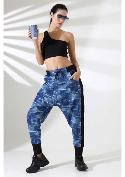 Kadın Karışık Desen Yarım Şalvar Sokak Stili Eşofman Altı Lz 003 indirimleri