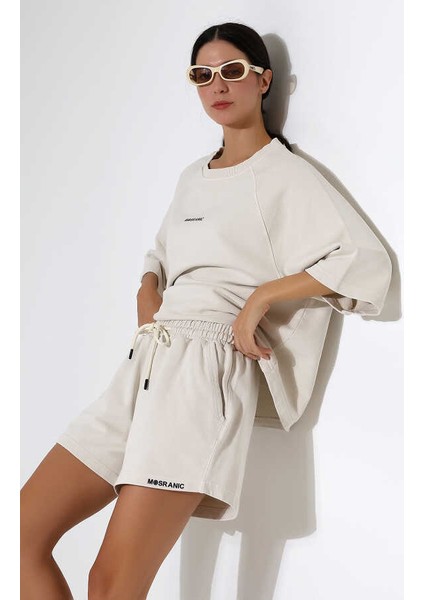 Kadın Bej Tişört Şort Takım Msc 2078 fiyatları
