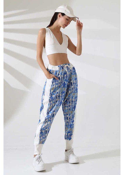 Kadın Karışık Desenli Hiphop Sokak Stili Eşofman Altı Tt 802 modelleri