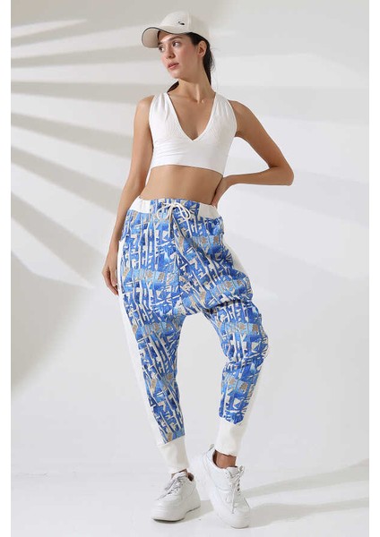 Kadın Karışık Desenli Hiphop Sokak Stili Eşofman Altı Tt 802 fırsatları