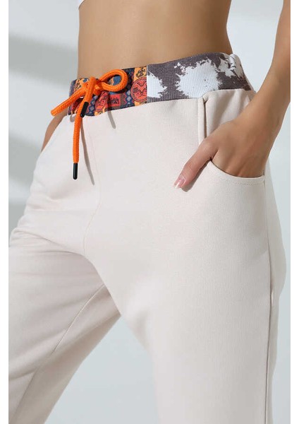 Kadın Bej Jogger Sokak Stili Eşofman Altı Ms 1324 indirimleri