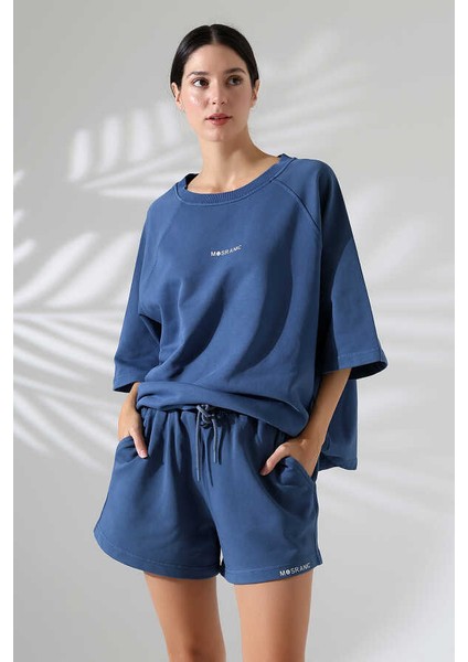 Kadın Indigo Tişört Şort Takım Msc 2078