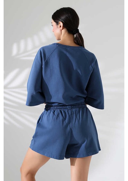 Kadın Indigo Tişört Şort Takım Msc 2078 modelleri