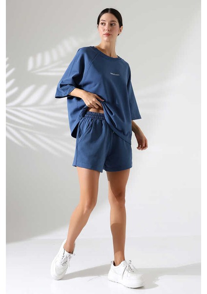 Kadın Indigo Tişört Şort Takım Msc 2078 fırsatları