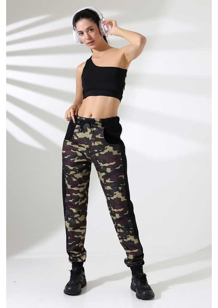 Kadın Kamuflaj Sokak Stili Eşofman Altı Ck 212