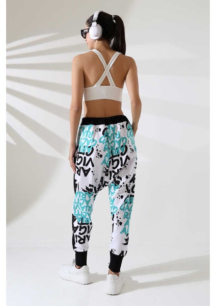 Kadın Karışık Desen Yarım Şalvar Sokak Stili Eşofman Altı Tt 803 modelleri