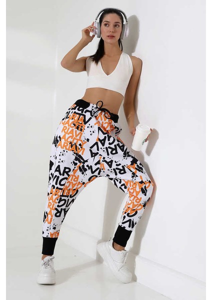 Kadın Karışık Desen Yarım Şalvar Sokak Stili Eşofman Altı Jp 700 fiyatları