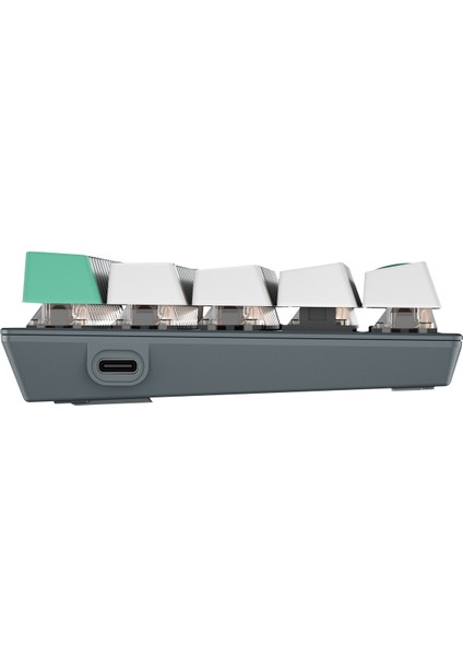 K500-B61W Tri-Mode Red Switch Rgb Beyaz Ingilizce Gaming Klavye
