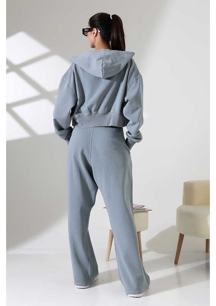 Kadın Soft Açık Gri Eşofman Altı Hl 0121ALT