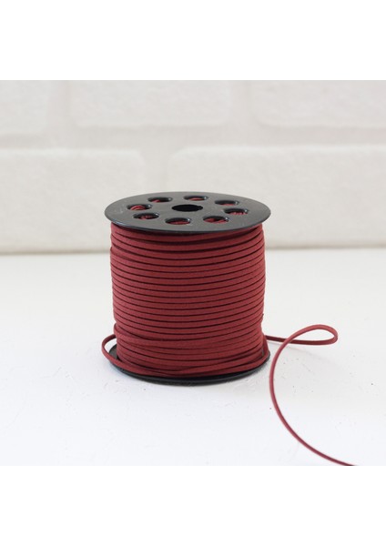 Bordo Süet Ip, 3 mm 5 Metre