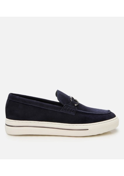 02AYH302930A680 ERKEK Süet Deri Lacivert Toka Detaylı Günlük Loafer