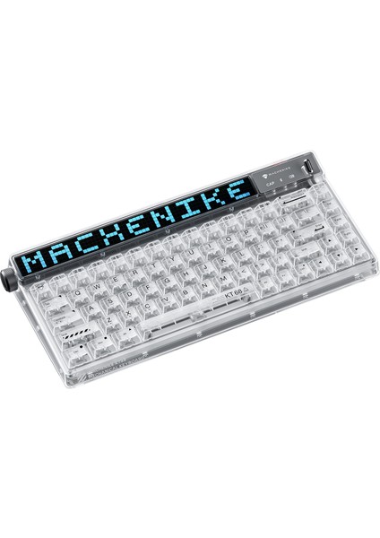 KT68 Pro Tri-Mode Brown Switch LCD Rgb Beyaz Ingilizce Gaming Klavye