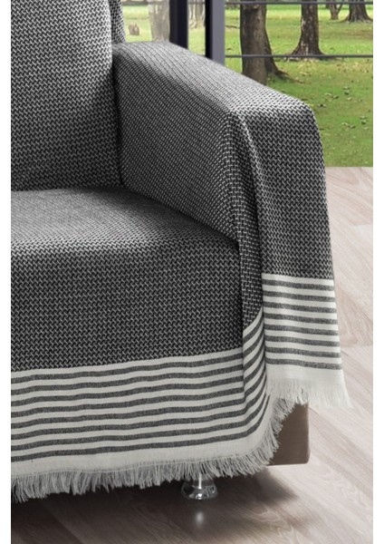 Royal Kolları Örten Battal Boy 180 x 300 Çekyat Koltuk Kanepe Örtüsü - Siyah fiyatları