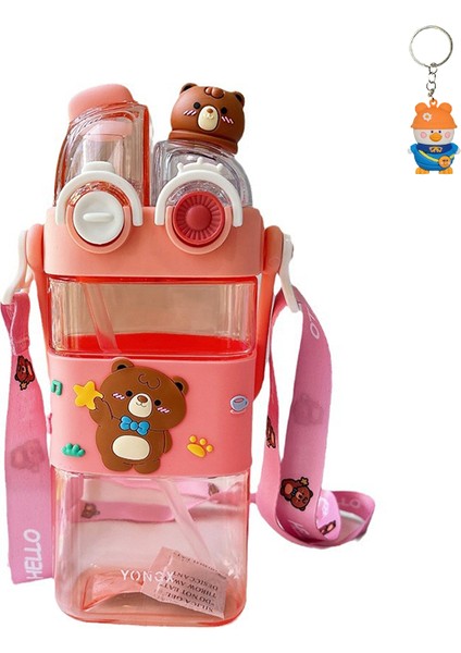 Yeni Punk Su Bardağı Çocuk Plastik Bardak Öğrenci Çift Içme Pipetli Su Isıtıcısı Çocuk Taşınabilir Su Isıtıcısı (Yurt Dışından)