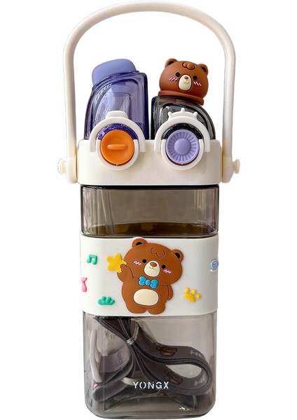 Yeni Punk Su Bardağı Çocuk Plastik Bardak Öğrenci Çift Içme Pipetli Su Isıtıcısı Çocuk Taşınabilir Su Isıtıcısı (Yurt Dışından) fırsatları