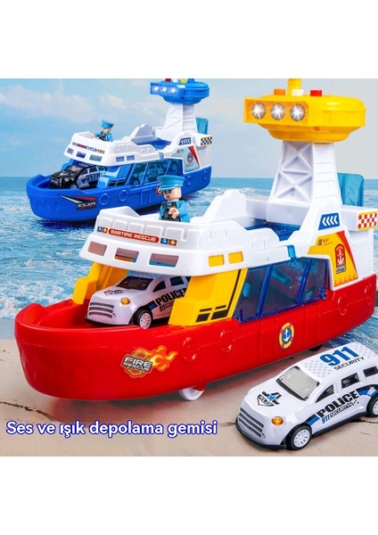 Simülasyon Açık Deniz Yangın Gemisi Modeli Işık Ses Efektleri ile Açılabilir ve Kapanabilir Oyuncak Modeli (Yurt Dışından)
