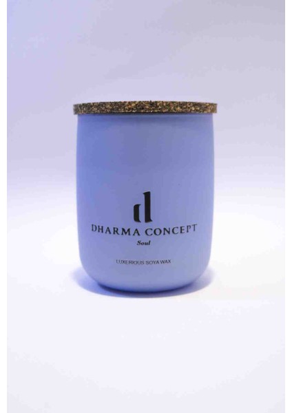 Doğal Yeşil Çay Kokulu Soya Wax Mum, Boğaz Çakra, Dekoratif Kavanoz, Ahşap Fitil, Mantar Kapak